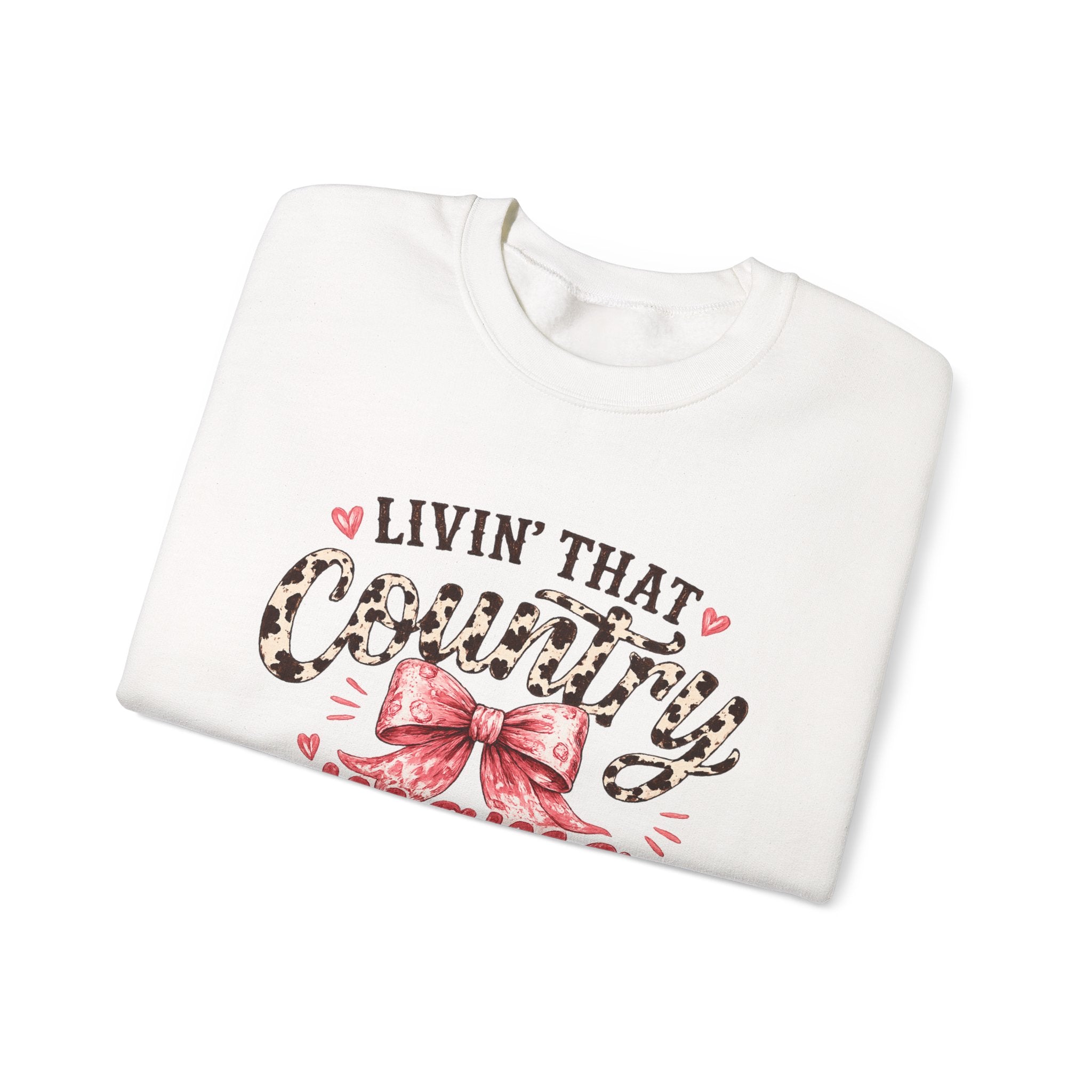 Livin' That Country Mama Life sweatshirt | Leopard Bow Mom Shirt