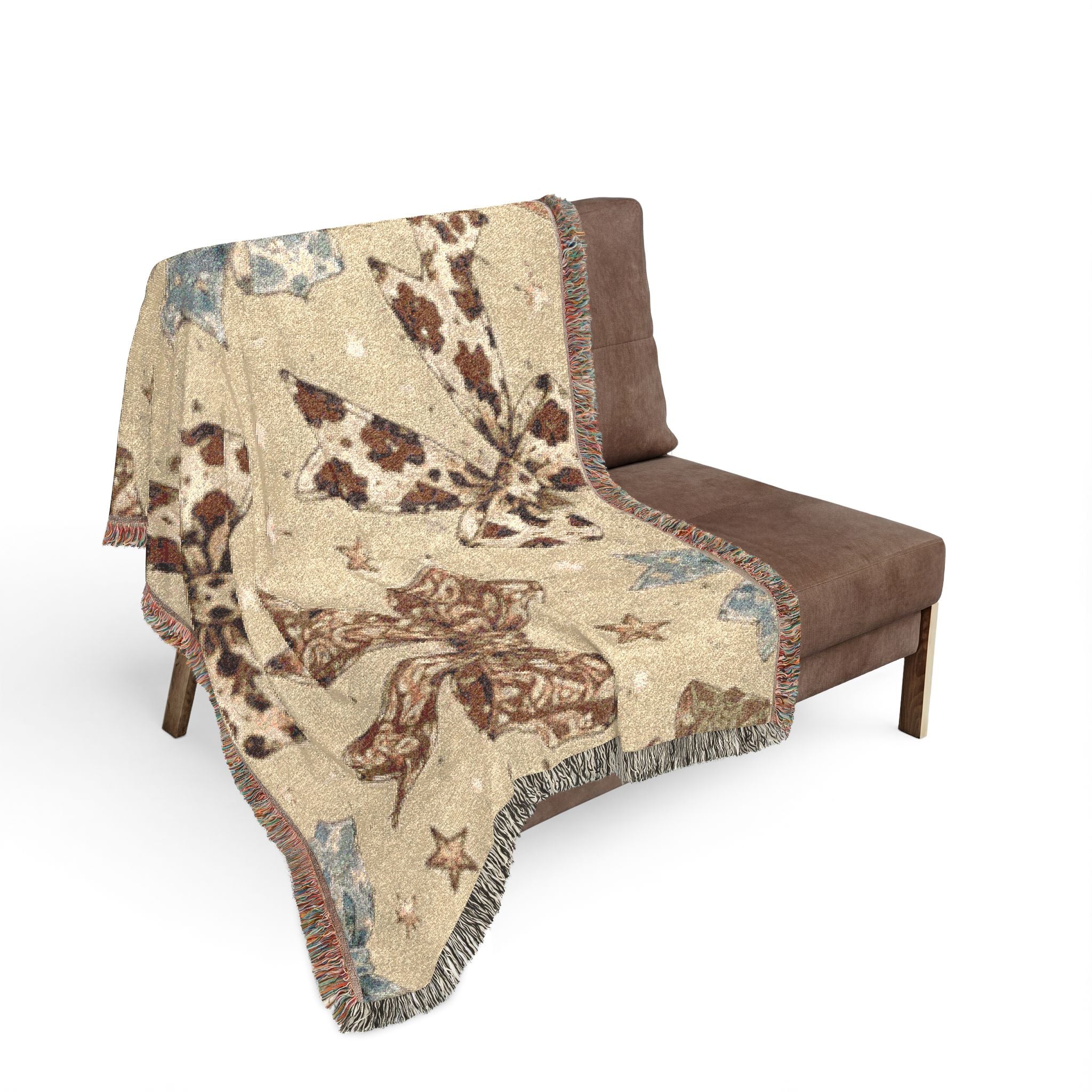Woven Blanket - Decorative Bow Pattern Throw for Cozy Living, Gift-Ready Home Accent