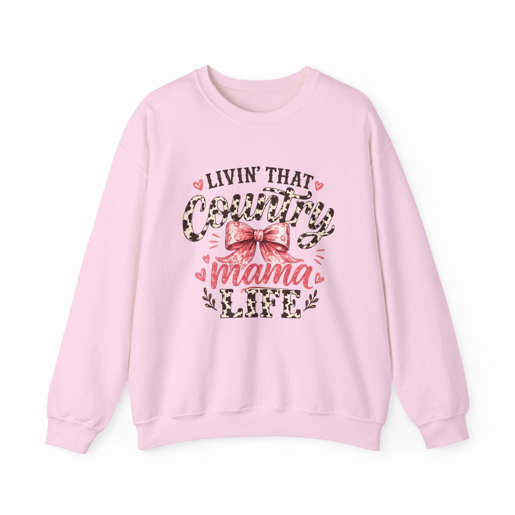 Livin' That Country Mama Life sweatshirt | Leopard Bow Mom Shirt