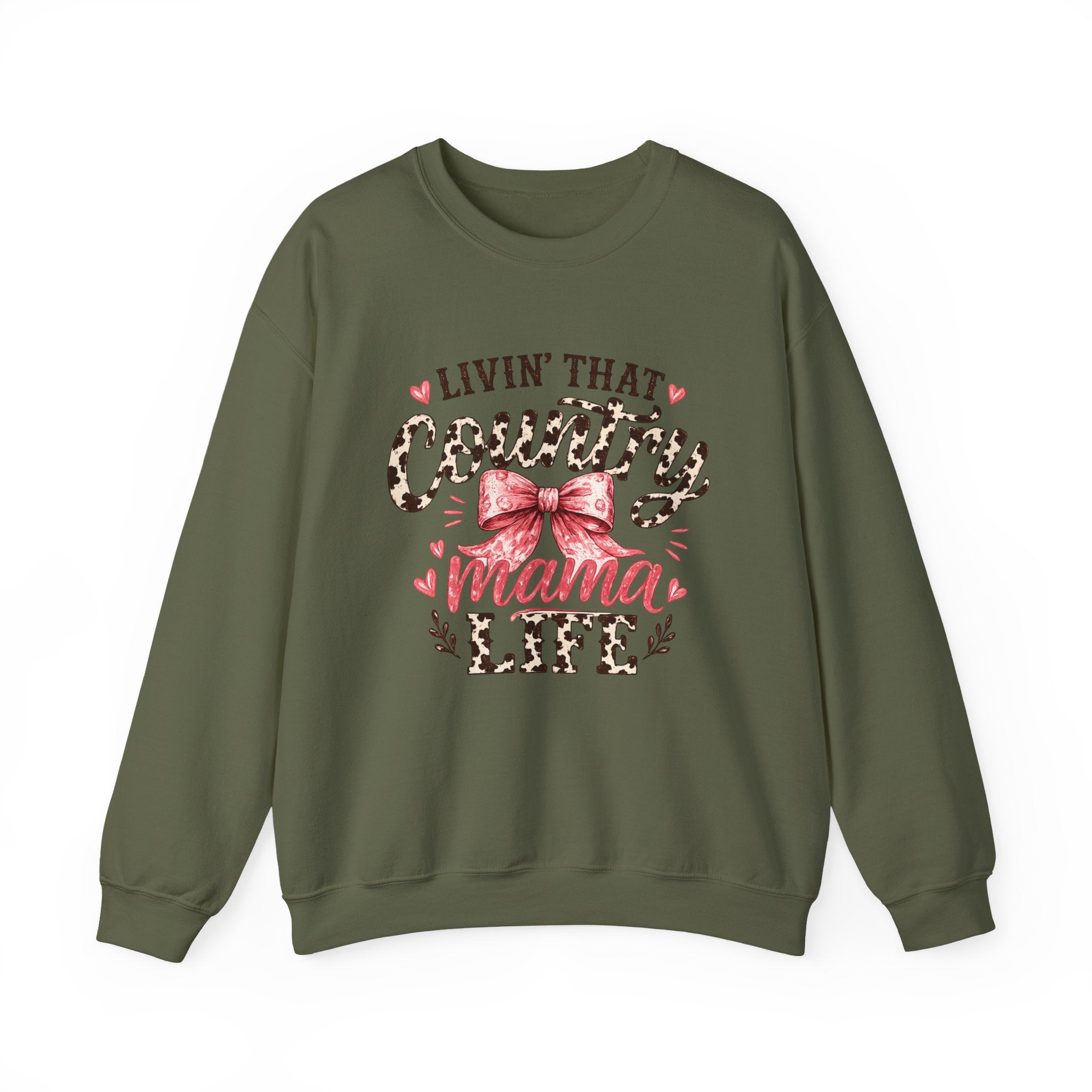 Livin' That Country Mama Life sweatshirt | Leopard Bow Mom Shirt