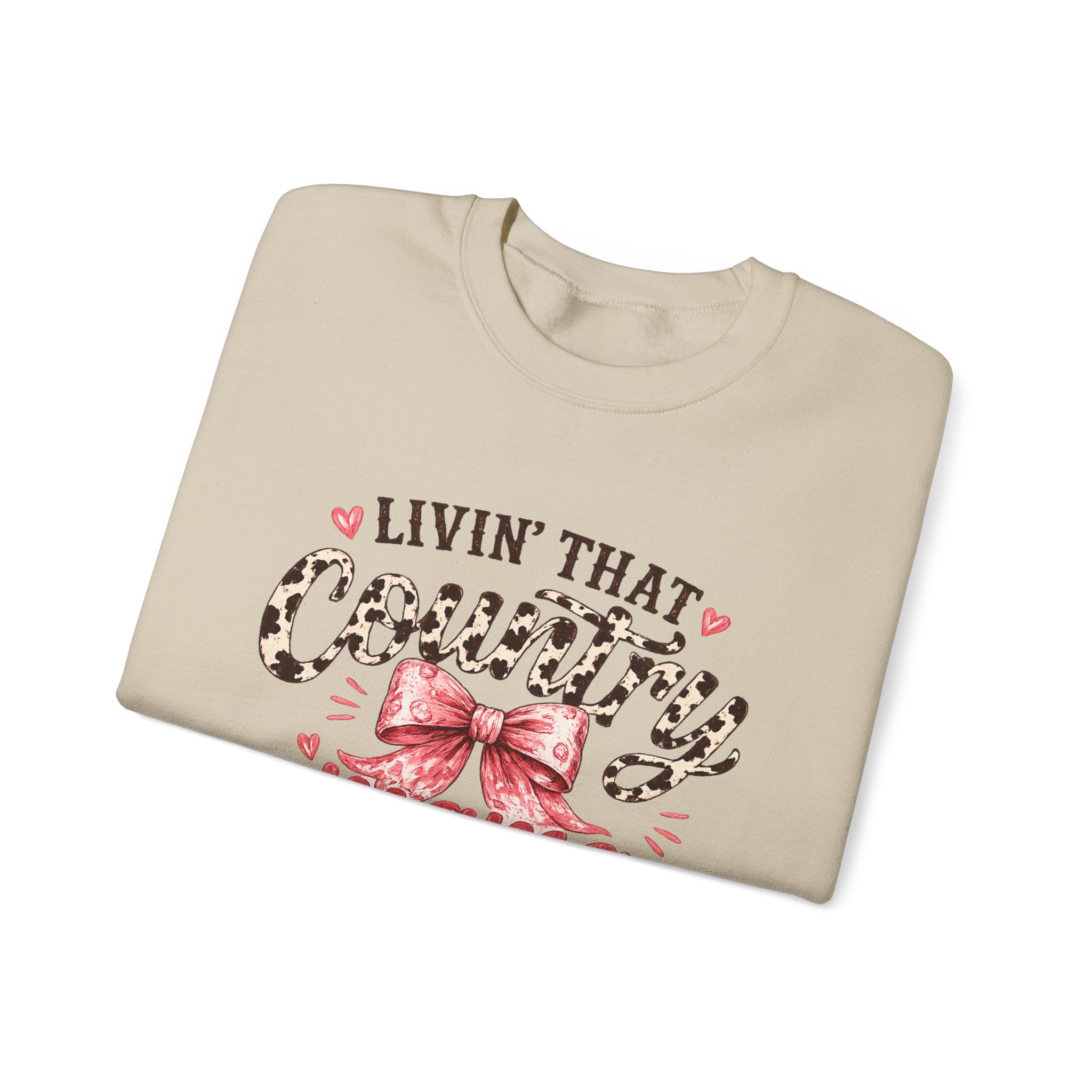 Livin' That Country Mama Life sweatshirt | Leopard Bow Mom Shirt