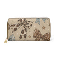 Bow Pattern Zipper Wallet — Neutral Leopard & Polka Dot Bows