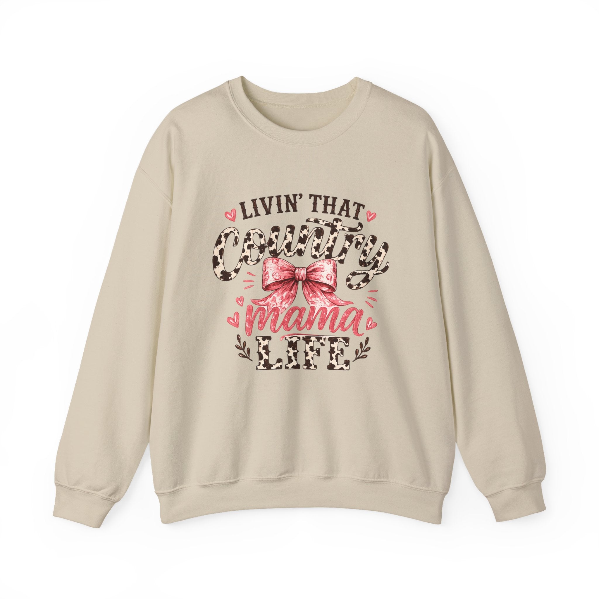 Livin' That Country Mama Life sweatshirt | Leopard Bow Mom Shirt
