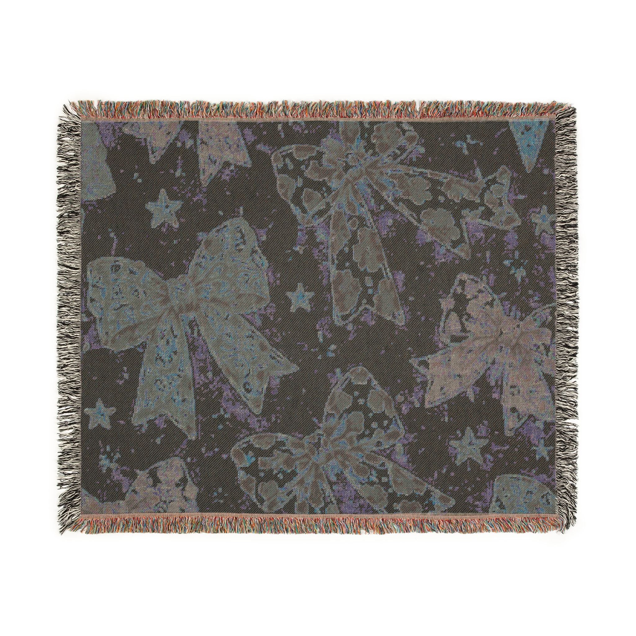 Woven Blanket - Decorative Bow Pattern Throw for Cozy Living, Gift-Ready Home Accent