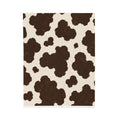 Cowhide Print Velveteen Plush Blanket — Cozy Brown & Cream Throw