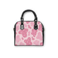 Pink Glitter Cow Print Shoulder Handbag