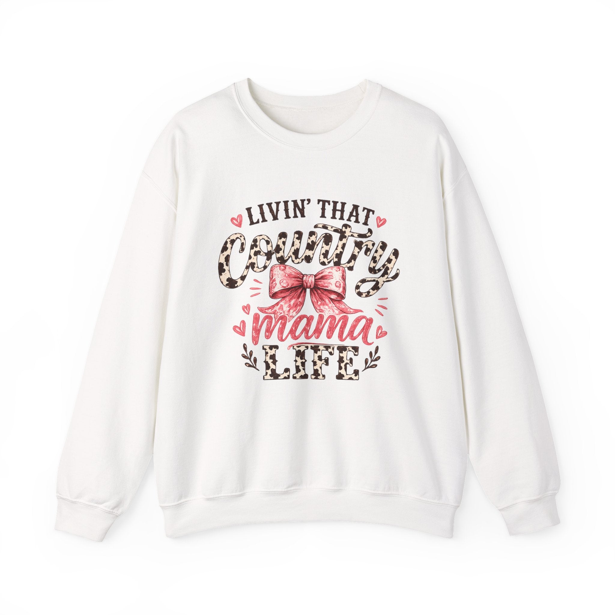 Livin' That Country Mama Life sweatshirt | Leopard Bow Mom Shirt