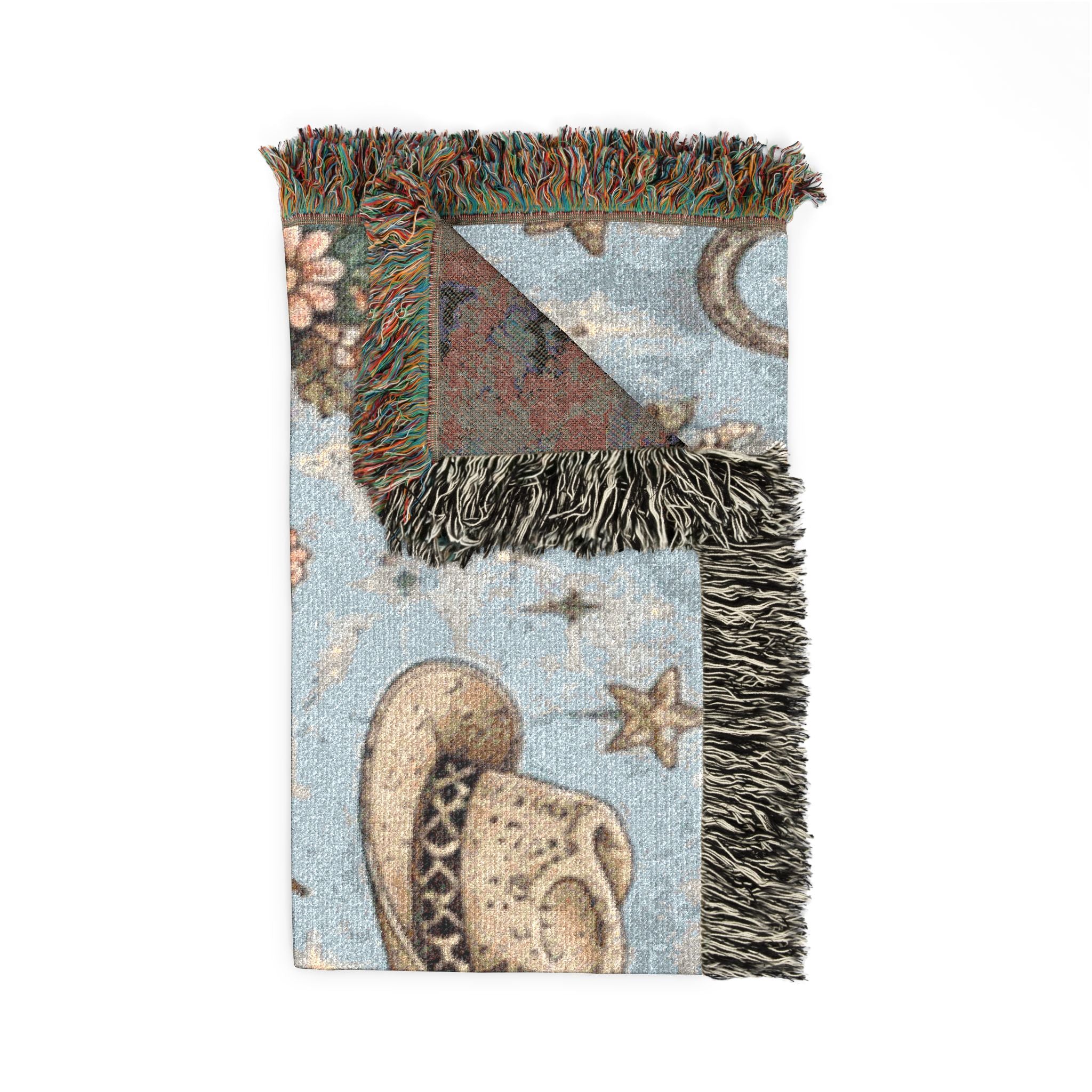Cowboy Western Woven Blanket – Southwestern Boots, Cactus & Skull Throw