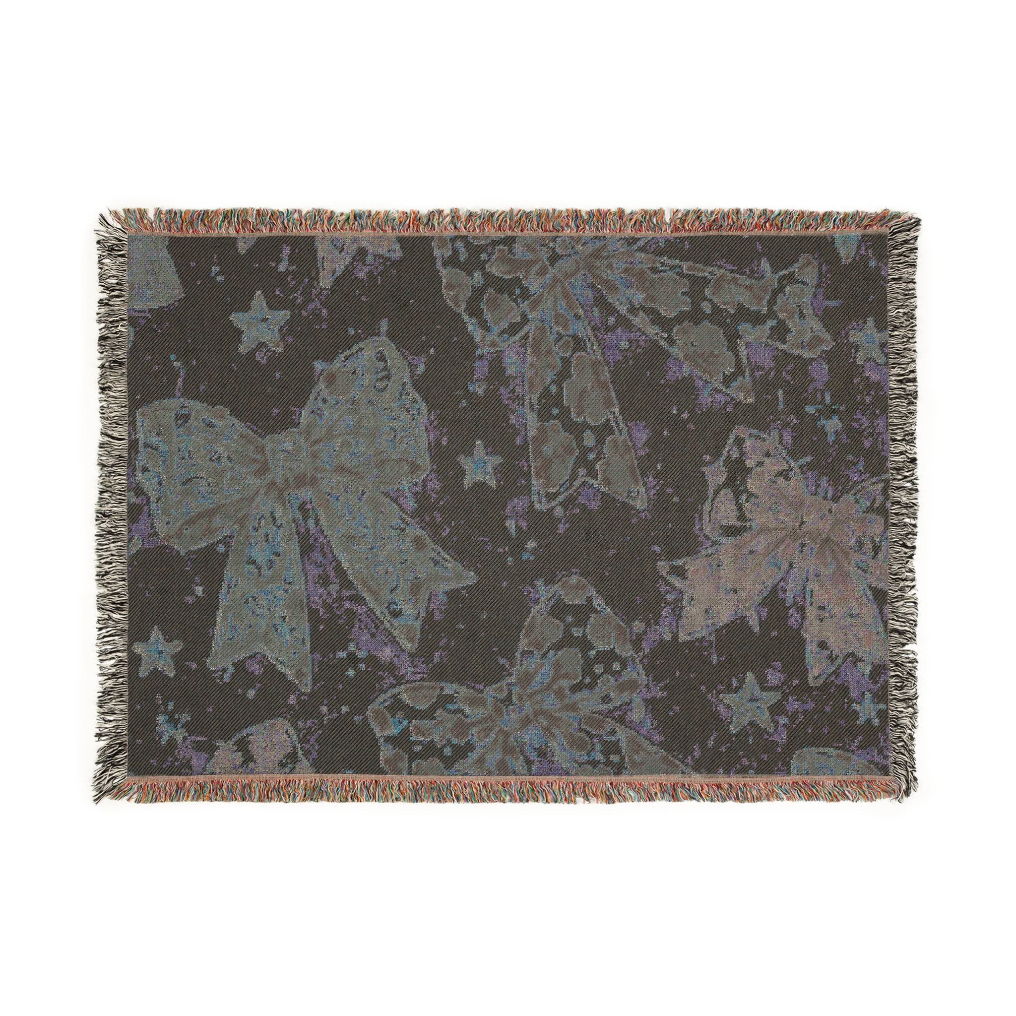 Woven Blanket - Decorative Bow Pattern Throw for Cozy Living, Gift-Ready Home Accent