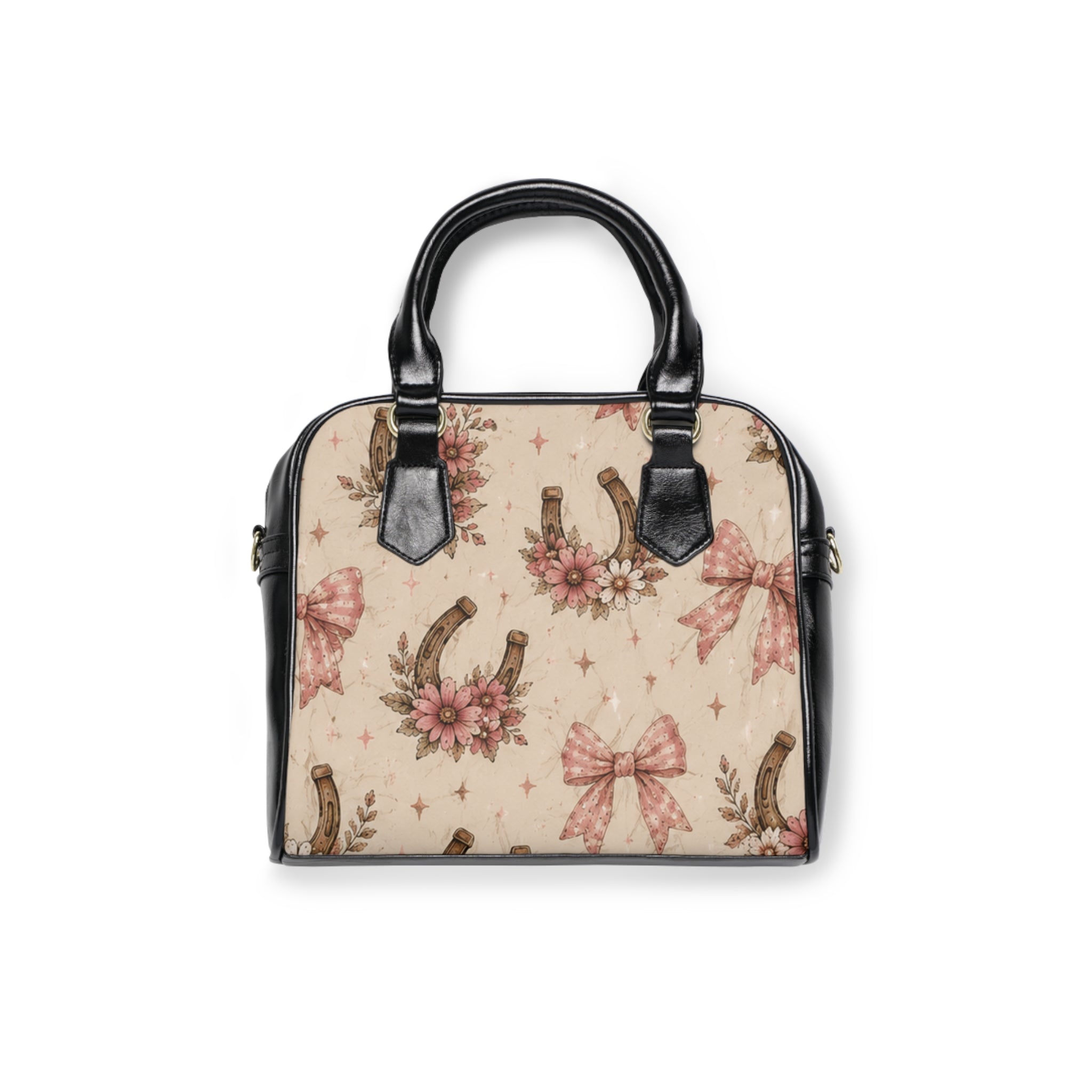 Floral Horseshoe Shoulder Handbag