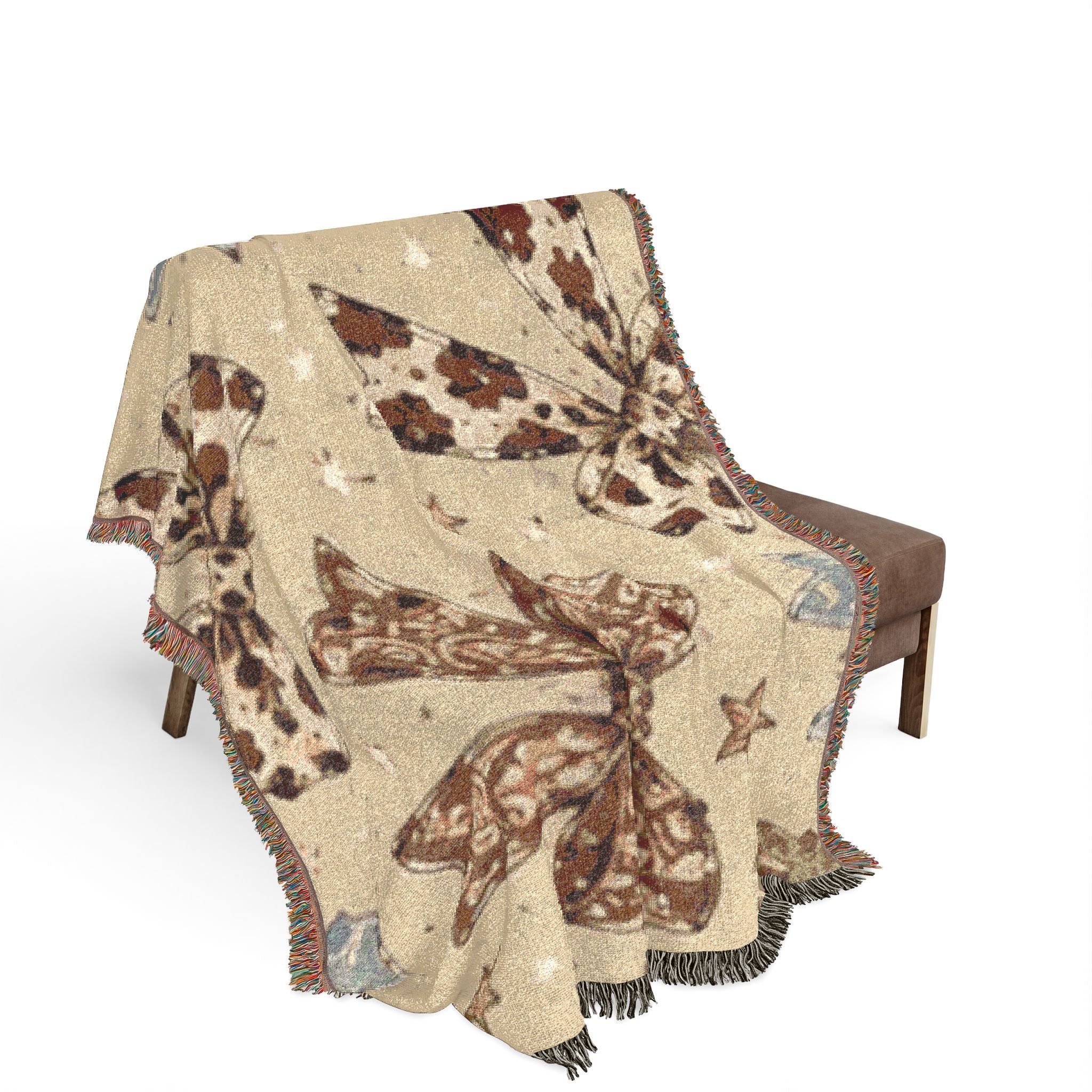 Woven Blanket - Decorative Bow Pattern Throw for Cozy Living, Gift-Ready Home Accent
