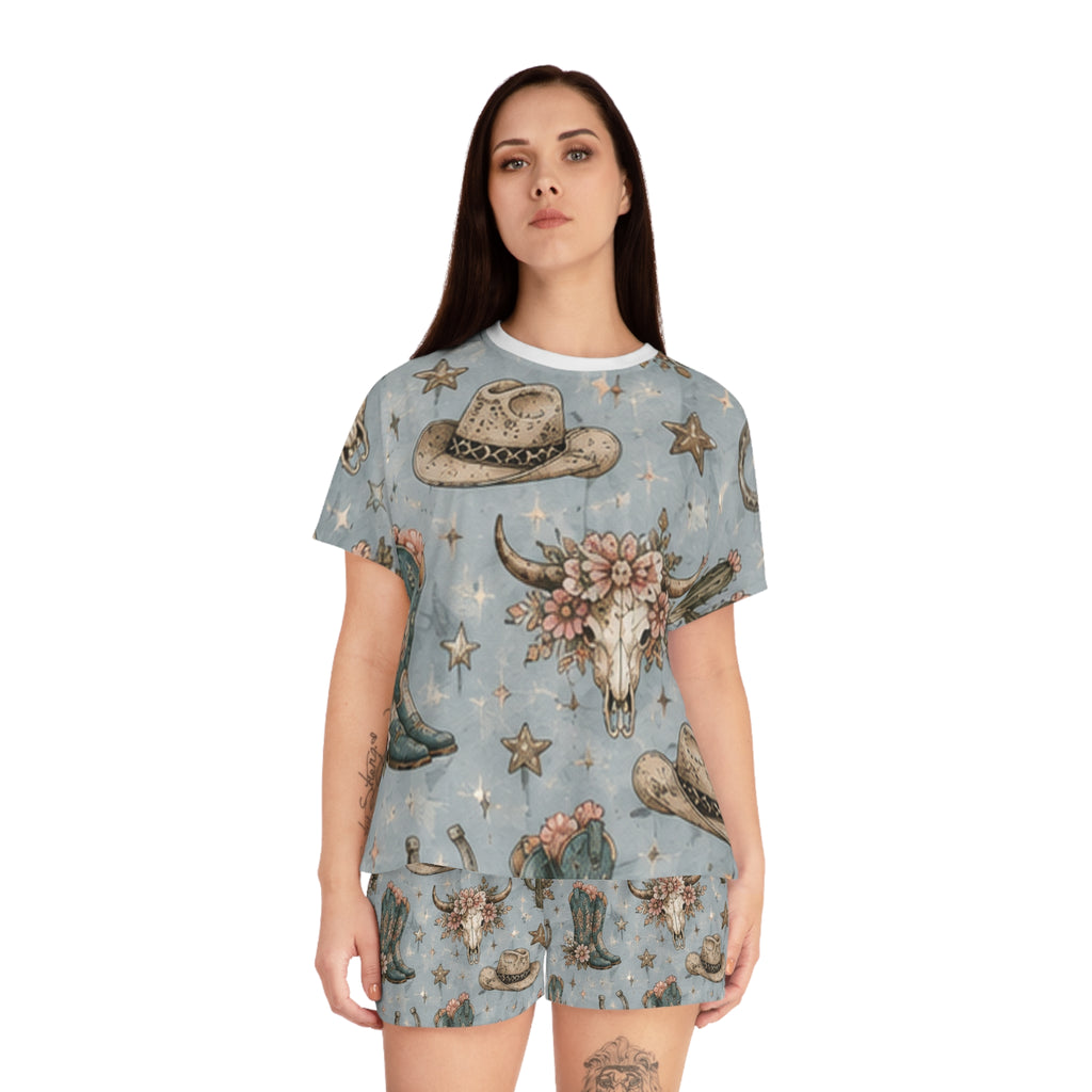Cowgirl Western Floral Pajama Set