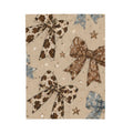 Cowgirl Bow Velveteen Plush Blanket — Western Cowhide Bow Pattern Throw