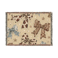 Woven Blanket - Decorative Bow Pattern Throw for Cozy Living, Gift-Ready Home Accent