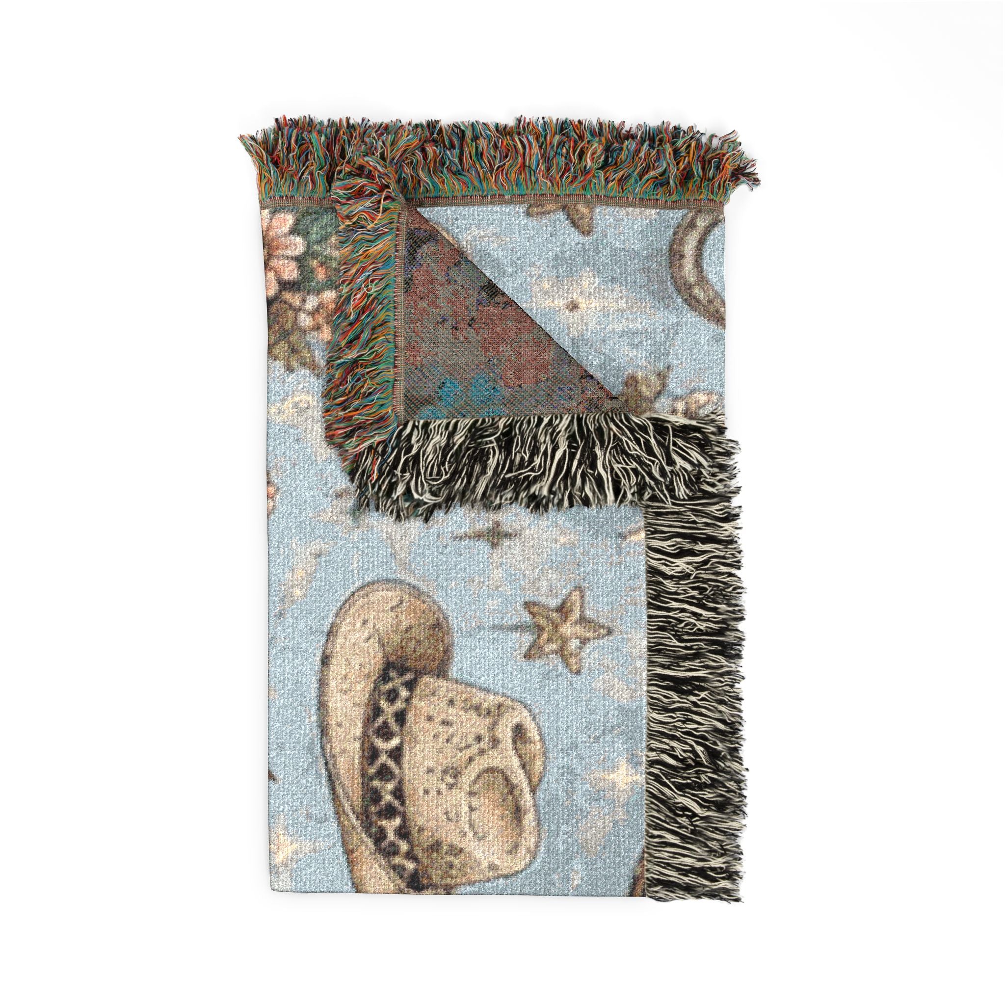 Cowboy Western Woven Blanket – Southwestern Boots, Cactus & Skull Throw