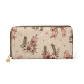 Floral Horseshoe Zip Wallet — Pink Vintage Bow & Daisy Pattern