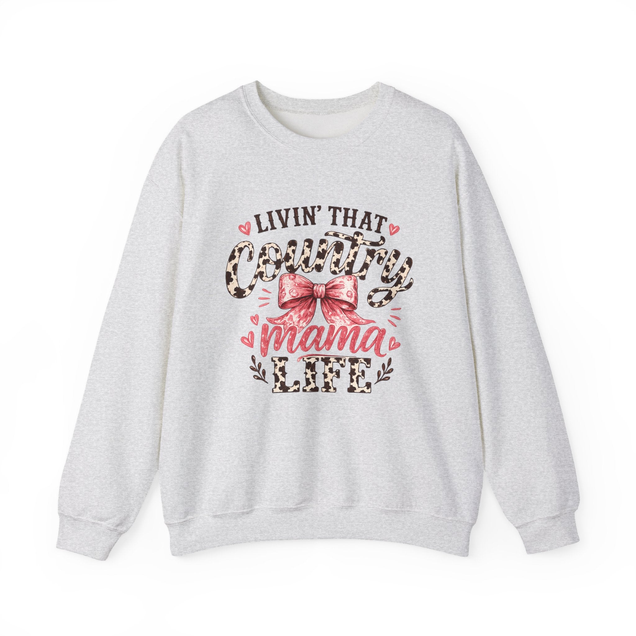 Livin' That Country Mama Life sweatshirt | Leopard Bow Mom Shirt